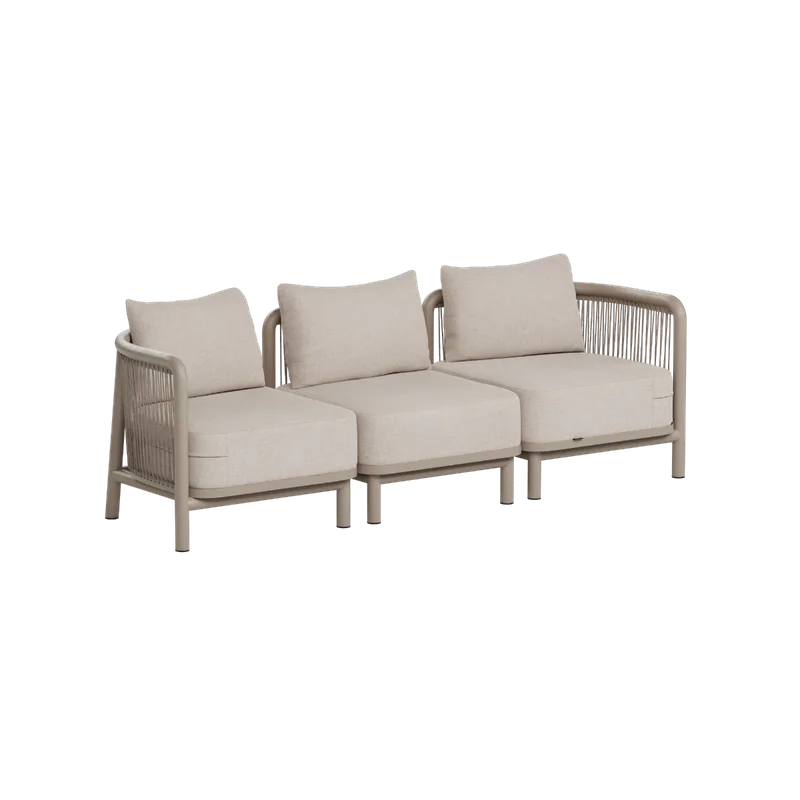 Kirra Lounge Sofa - 3 seater by SACKit in Kirra Sand, Without pouf – product photo