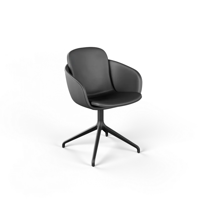 Chair no. One S2 Black Swivel de SACKit en Terra Black, With return swivel – photo du produit