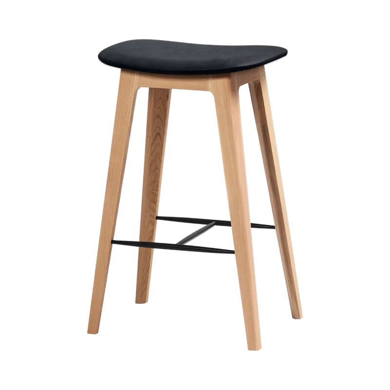 Nordic Bar Stool - Oak von SACKit in 73 cm, Terra Black – Produktfoto