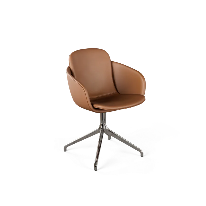 Chair no. One S2 Polished Swivel von SACKit in Terra Safari, Without return swivel – Produktfoto