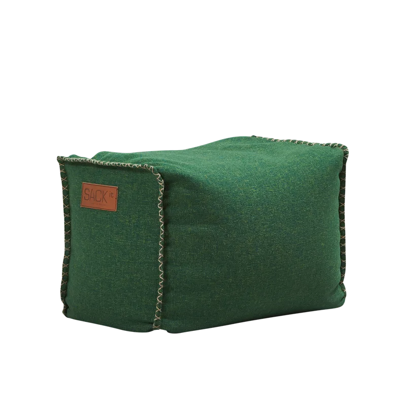 Cobana Square Pouf by SACKit in Cobana Green – product photo