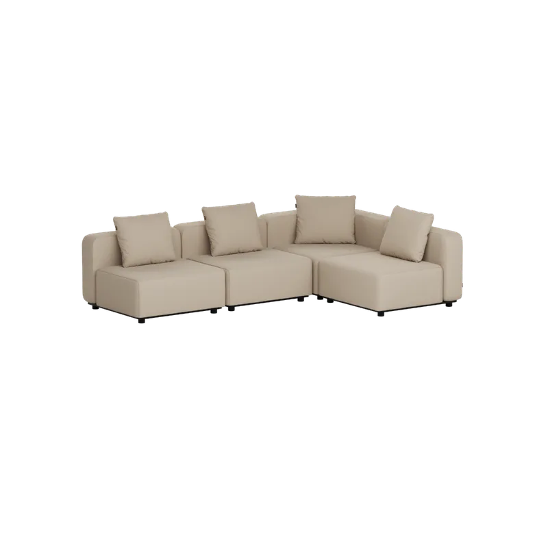 Cobana Lounge Sofa - 4 seater corner sofa by SACKit in Kirra Sand, Without armrest – product photo