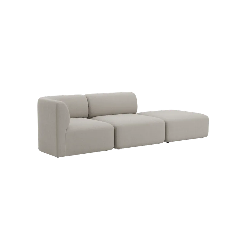 Fjord Sofa - 2 seater w/ open end von SACKit in Sealife Ivory, Right – Produktfoto