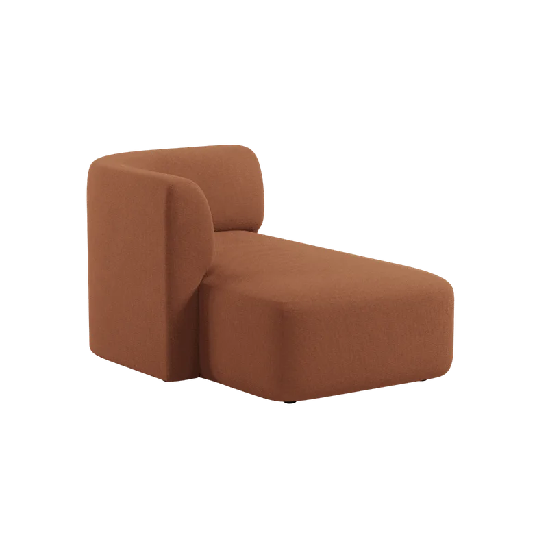 Fjord Sofa - Chaise Left by SACKit in Cosmo Terracotta – product photo