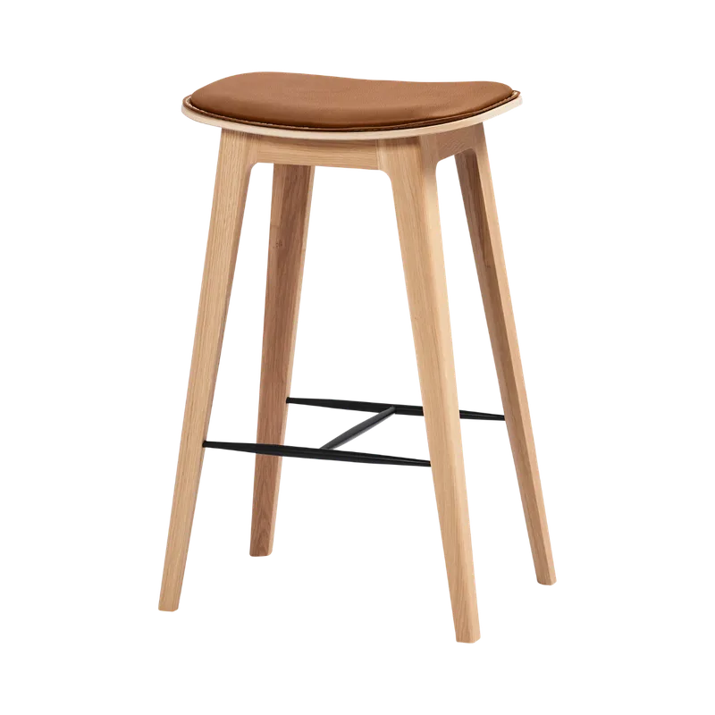Nordic Bar Stool - Oak with stitches von SACKit in 73 cm, Terra Safari – Produktfoto