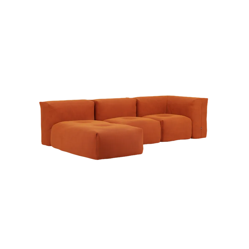 Soft Sofa Indoor - 3 Seater w/ Lounger de SACKit en Teddy Beige – photo du produit
