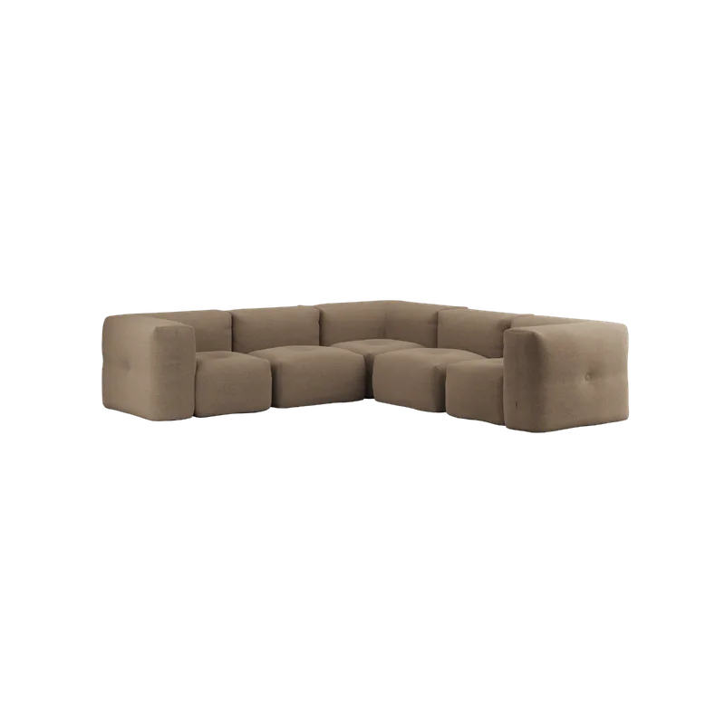 Soft Sofa Indoor - 5 Seater Corner Sofa van SACKit in Teddy Brown – productfoto