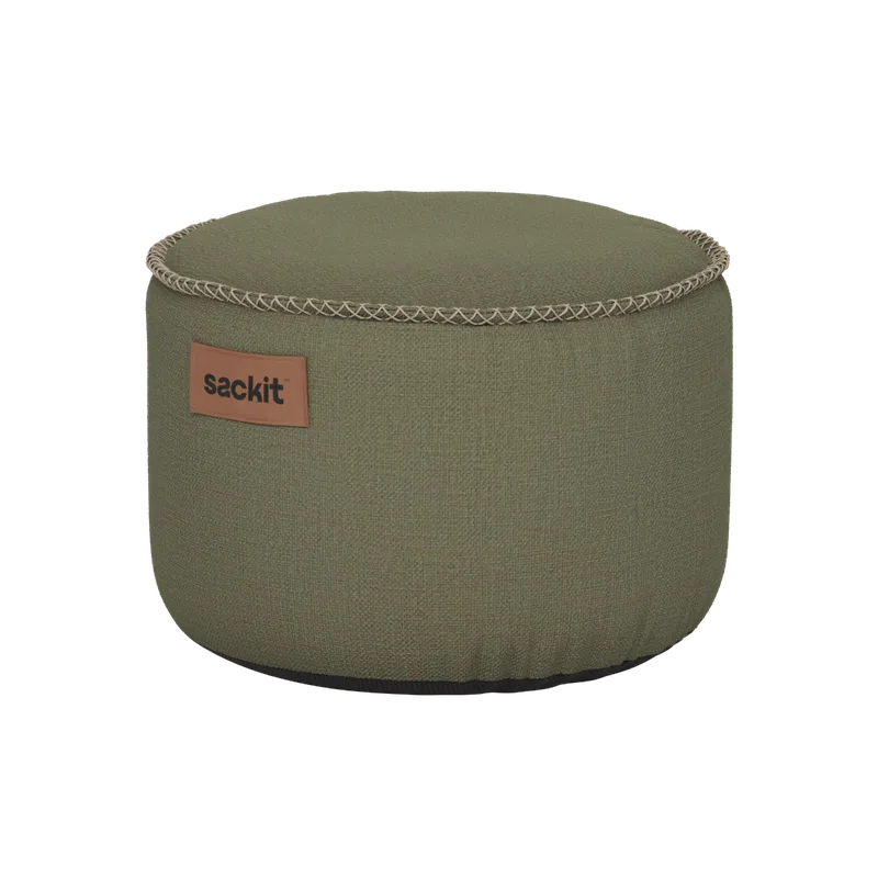 Cobana Pouf von SACKit in Kirra Olive – Produktfoto