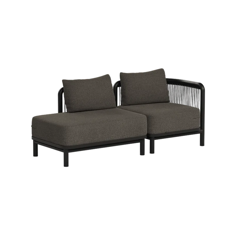 Kirra Lounge Sofa - 2 seater w/ open end by SACKit in Kirra Noir, Right – product photo