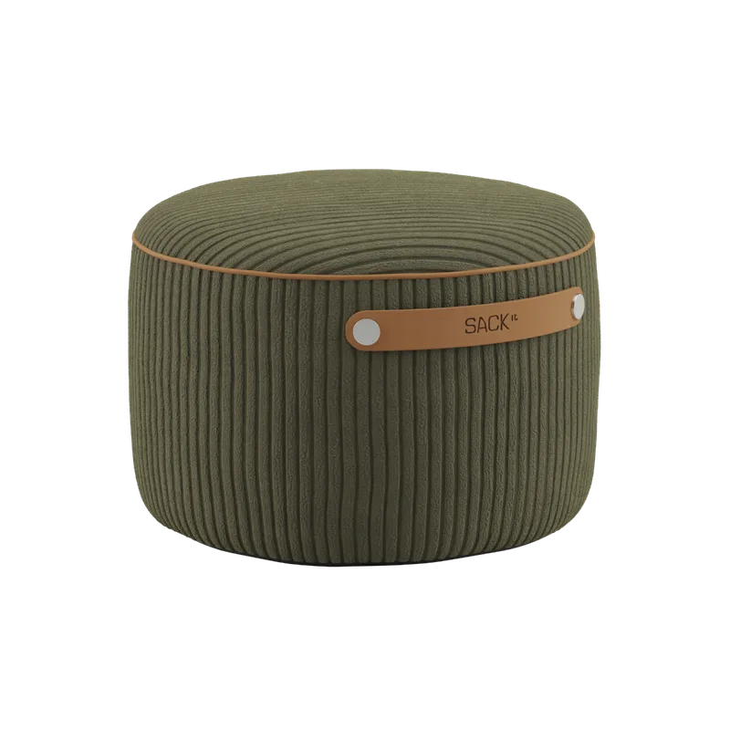 sackit Pouf Indoor by SACKit in Corduroy Olive – product photo