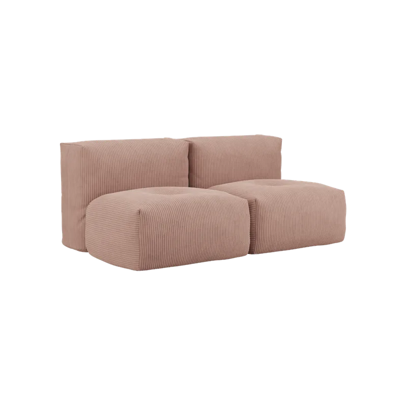 Soft Sofa Indoor - 2 Seater by SACKit in Corduroy Rose – product photo