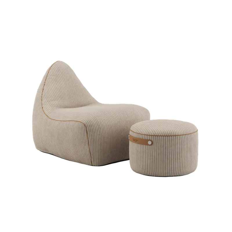 sackit Chair & Pouf Indoor van SACKit in Corduroy Beige – productfoto