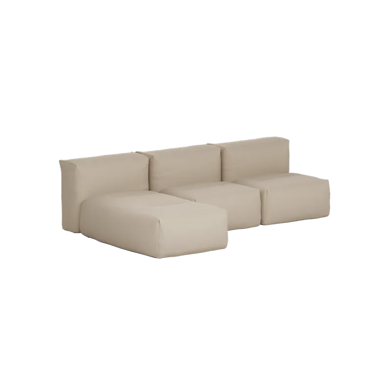 Soft Sofa Outdoor - 3 Seater w/ Lounger von SACKit in Kirra Noir – Produktfoto