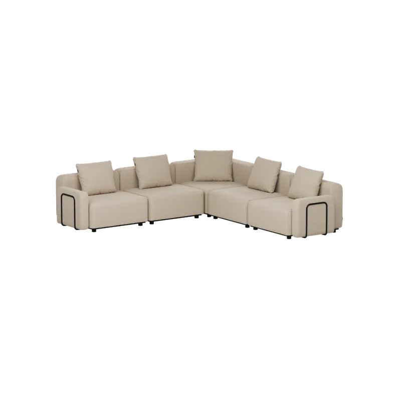 Cobana Lounge Sofa - 5 seater corner sofa by SACKit in Kirra Sand, Without armrest – product photo