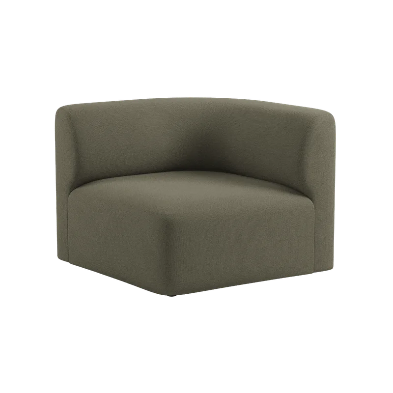 Fjord Sofa - Corner Section Left de SACKit en Cosmo Olive – photo du produit