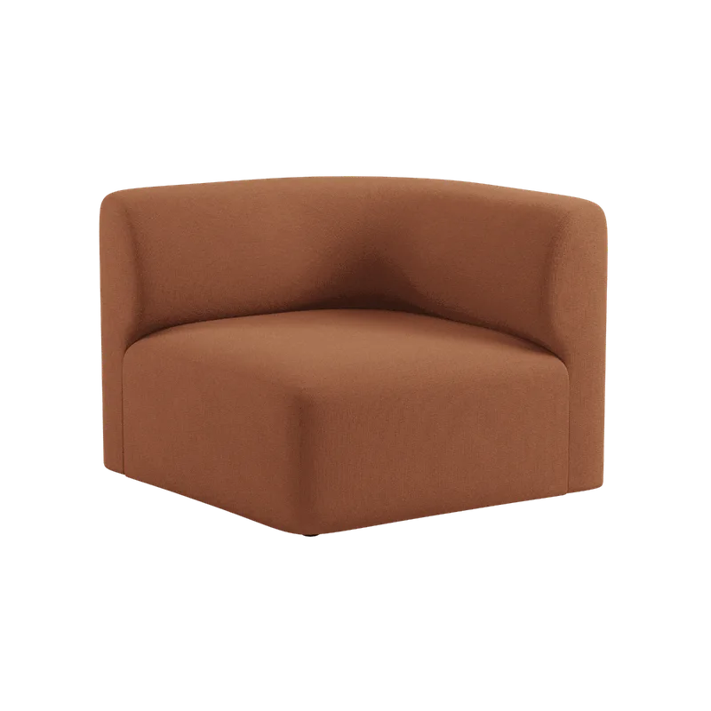 Fjord Sofa - Corner Section Left van SACKit in Cosmo Terracotta – productfoto