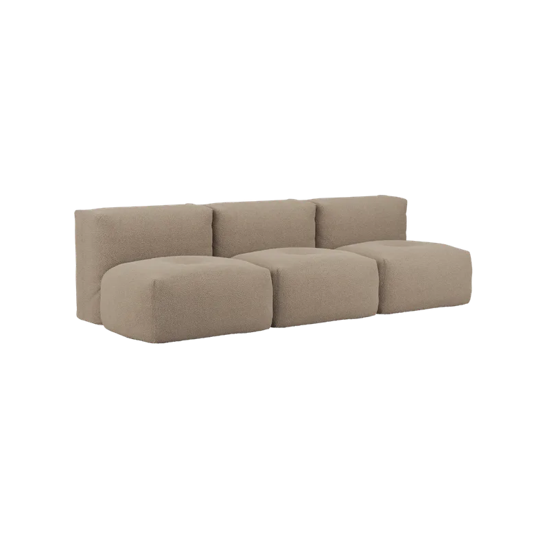 Soft Sofa Indoor - 3 Seater Open von SACKit in Teddy Brown, Without pouf – Produktfoto