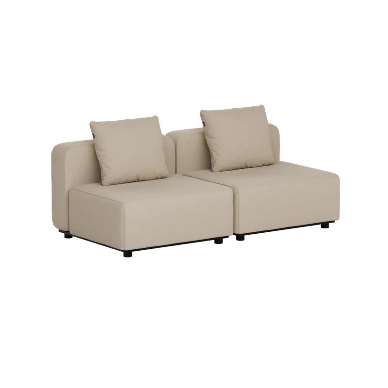 Cobana Lounge Sofa - 2 seater van SACKit in Kirra Sand, Without armrest, Without pouf – productfoto