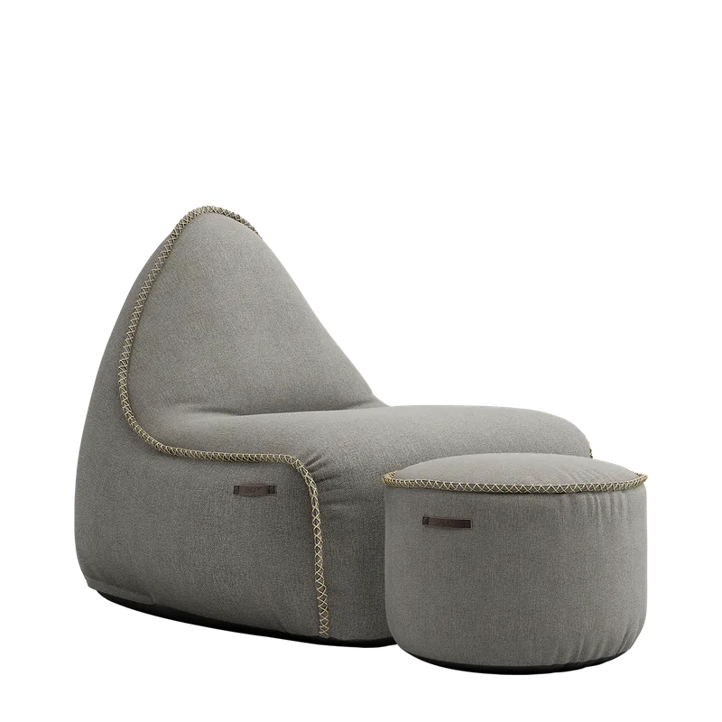 Medley Lounge Chair & Pouf van SACKit in Medley Grey – productfoto