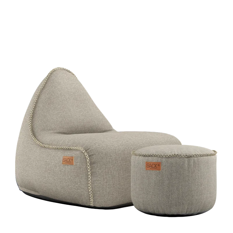 Cobana Lounge Chair & Pouf by SACKit in Kirra Sand – product photo