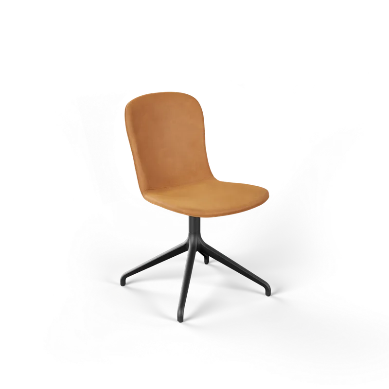 Chair no. One S1 Black Swivel van SACKit in Luna Sandstone, With return swivel – productfoto