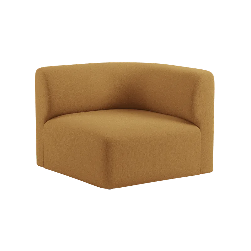 Fjord Sofa - Corner Section Right by SACKit in Cosmo Mustard – product photo