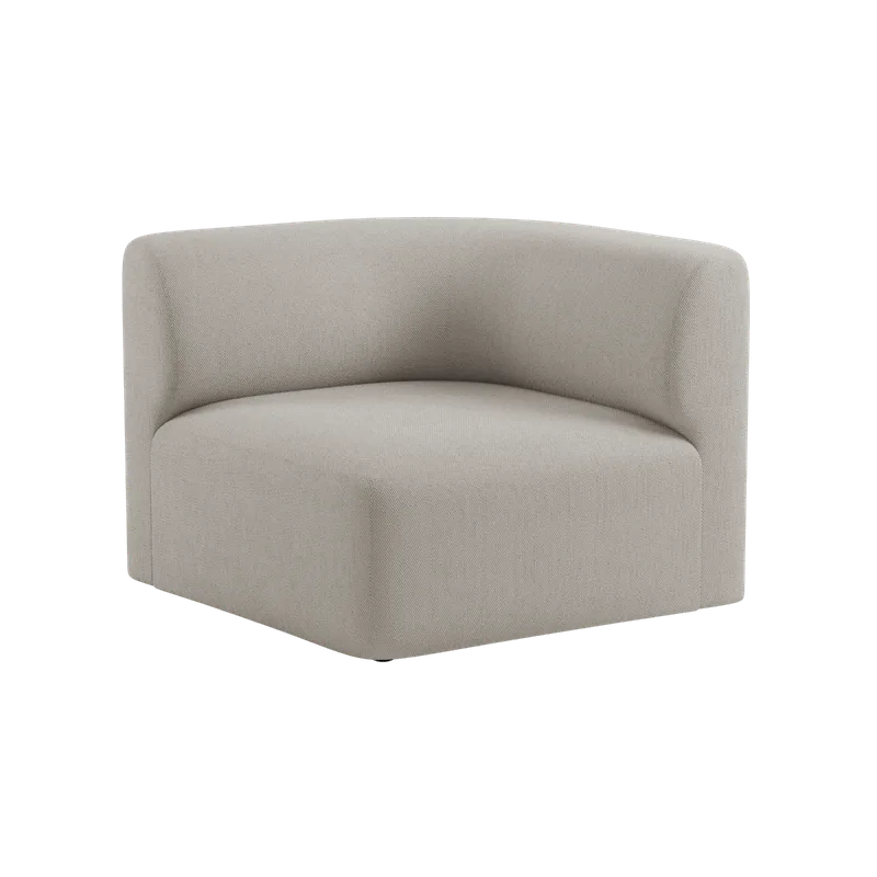Fjord Sofa - Corner Section Left by SACKit in Sealife Ivory – product photo