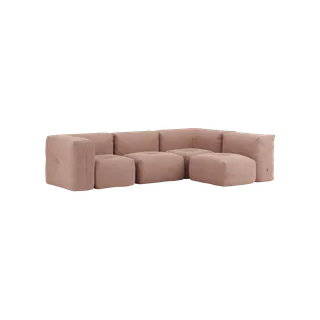 Soft Sofa Indoor - 4 Seater Corner Sofa van SACKit in Corduroy Rose – productfoto 2 van 2