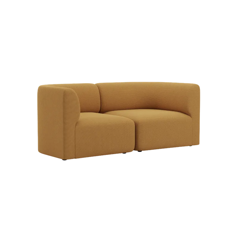 Fjord Sofa - 2 seater by SACKit in Cosmo Mustard – product photo