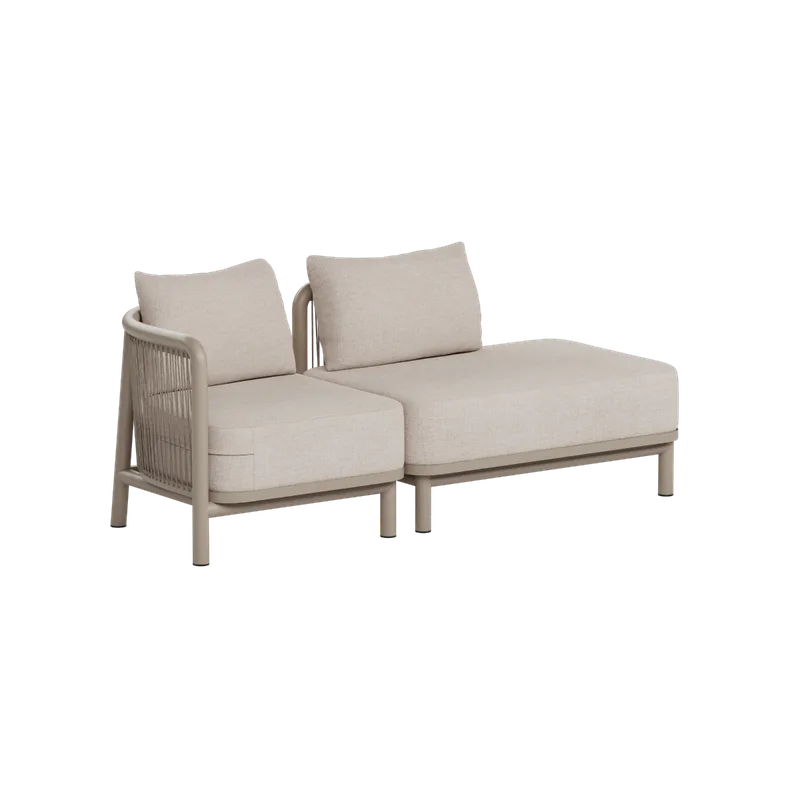 Kirra Lounge Sofa - 2 seater w/ open end by SACKit in Kirra Sand, Left – product photo