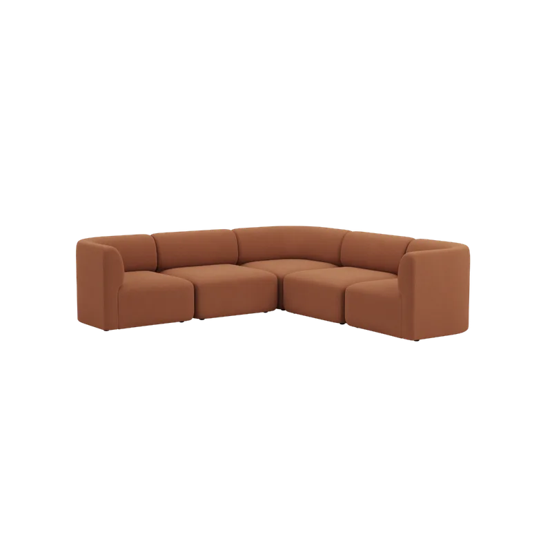 Fjord Sofa - Corner Sofa by SACKit in Cosmo Terracotta – product photo
