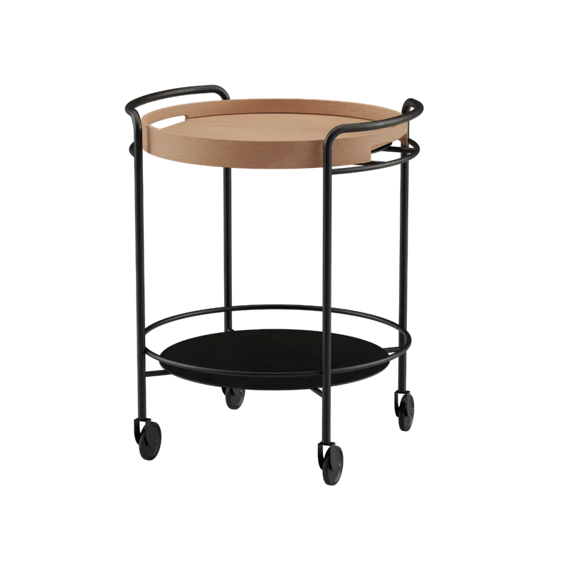 Serving Table w/ Nordic Serving Tray by SACKit in Natural Oak – product photo