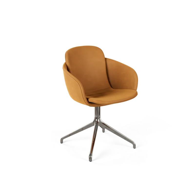 Chair no. One S2 Polished Swivel von SACKit in Luna Sandstone, With return swivel – Produktfoto