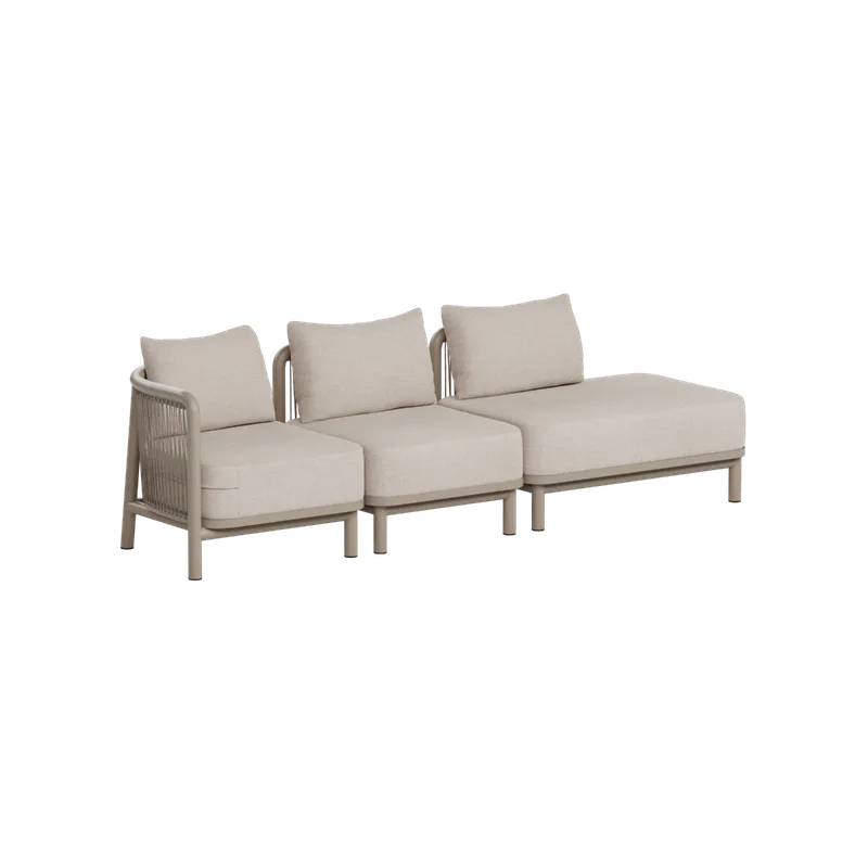 Kirra Lounge Sofa - 3 seater w/ open end van SACKit in Kirra Sand, Left – productfoto