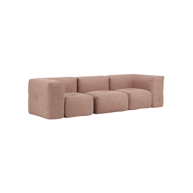 Soft Sofa Indoor - 3 Seater by SACKit in Corduroy Rose, Without pouf – product photo