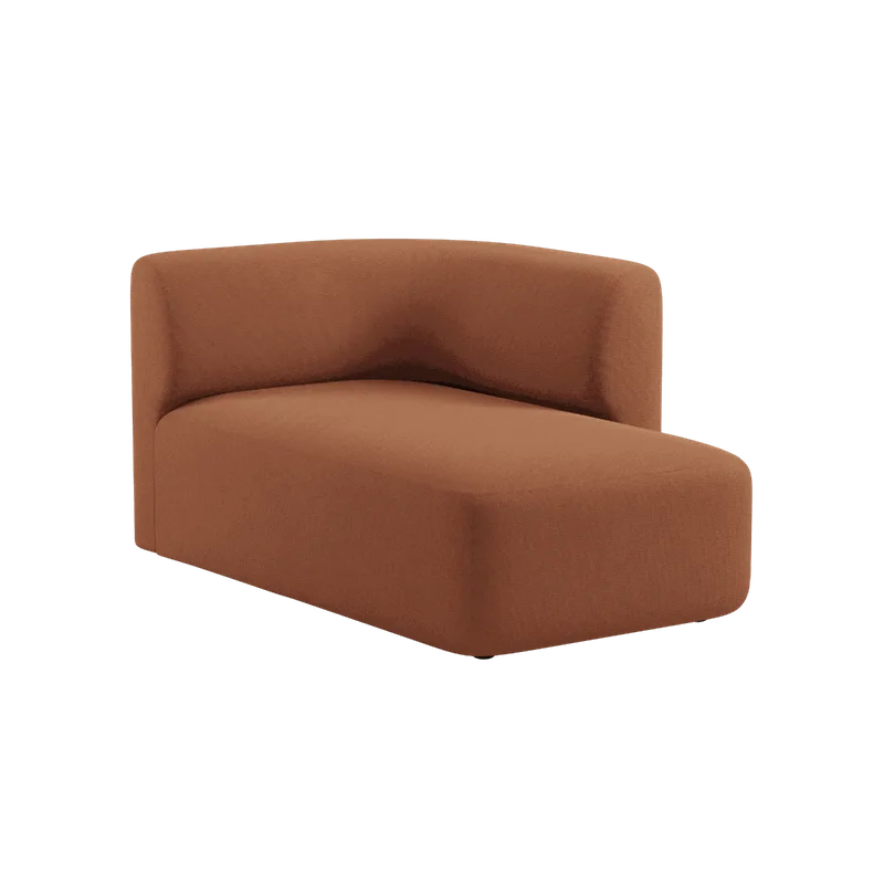 Fjord Sofa - Chaise Right van SACKit in Cosmo Terracotta – productfoto