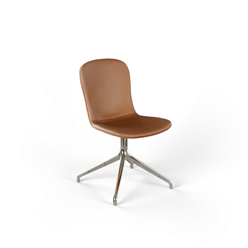 Chair no. One S1 Polished Swivel van SACKit in Terra Safari, Without return swivel – productfoto