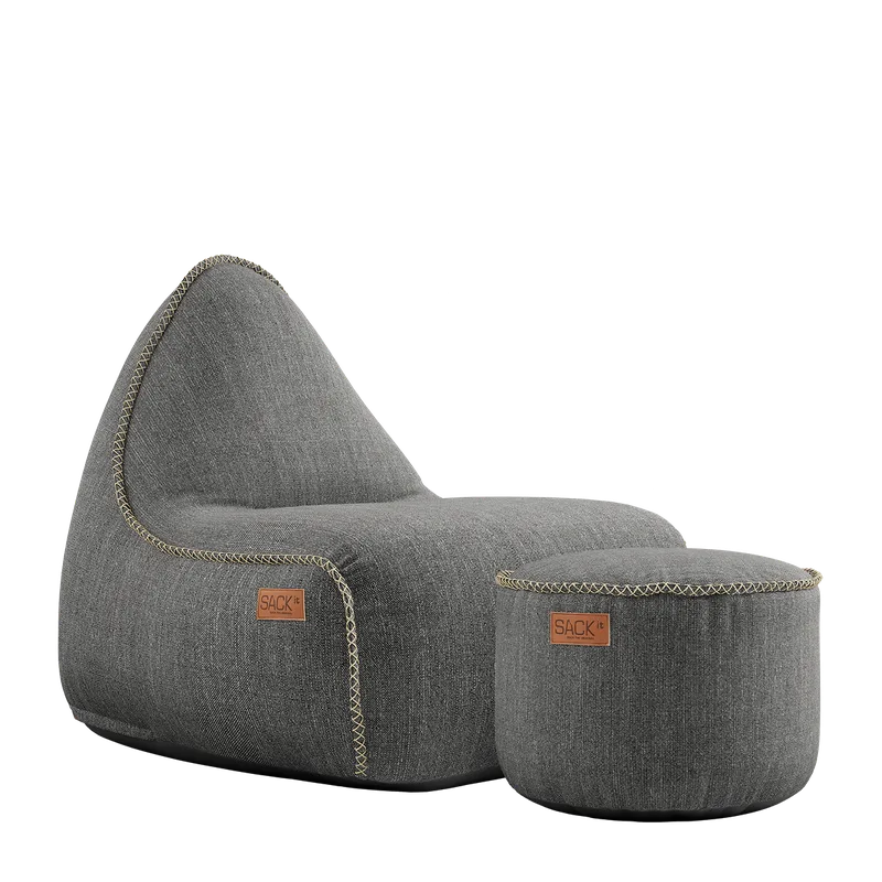 Cobana Lounge Chair & Pouf by SACKit in Cobana Grey – product photo