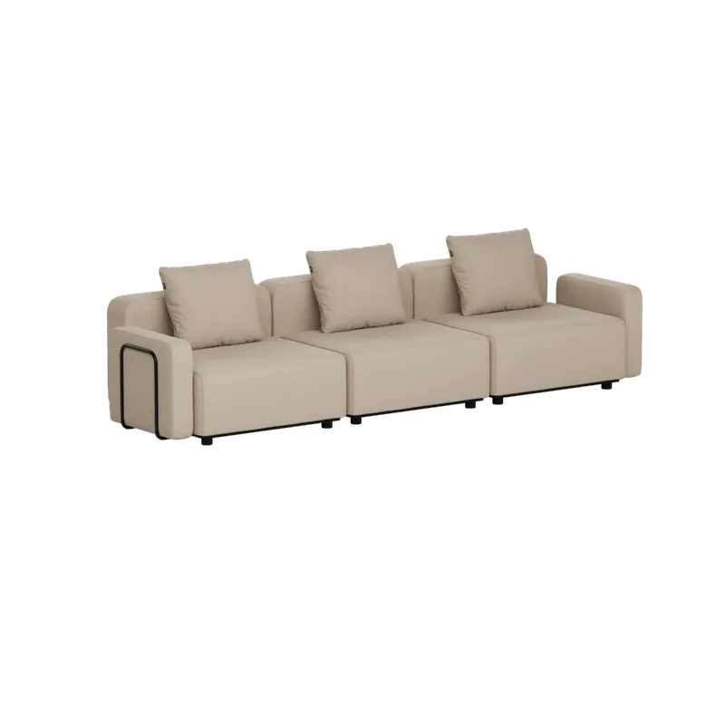 Cobana Lounge Sofa - 3 seater von SACKit in Kirra Sand, Without armrest, Without pouf – Produktfoto