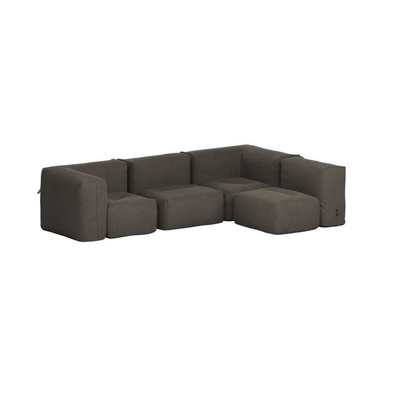 Soft Sofa Outdoor - 4 Seater Corner Sofa by SACKit in Kirra Noir – product photo