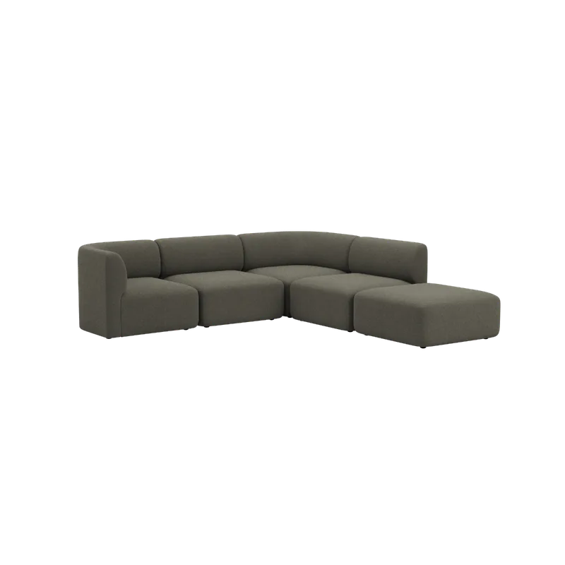 Fjord Sofa - Corner Sofa w/ open end by SACKit in Cosmo Stone – product photo