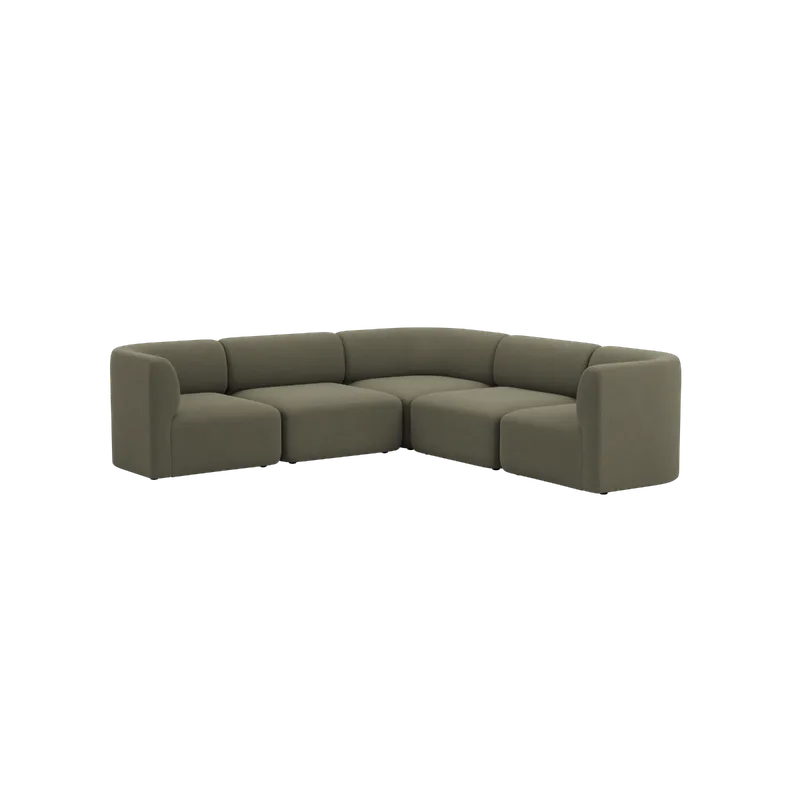 Fjord Sofa - Corner Sofa by SACKit in Cosmo Olive – product photo