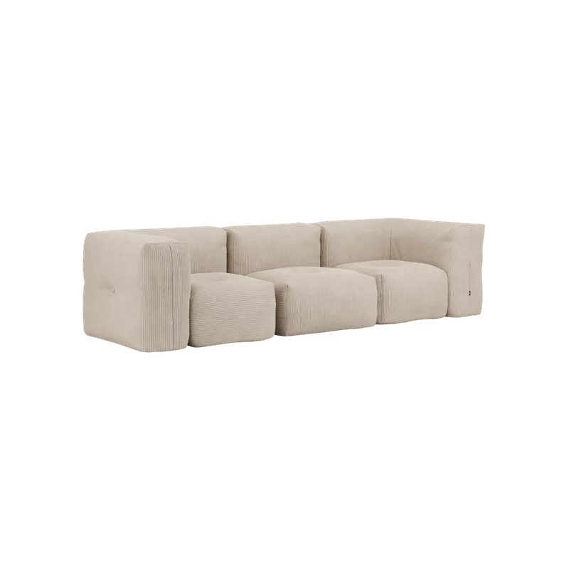 Soft Sofa Indoor - 3 Seater von SACKit in Corduroy Beige, Without pouf – Produktfoto