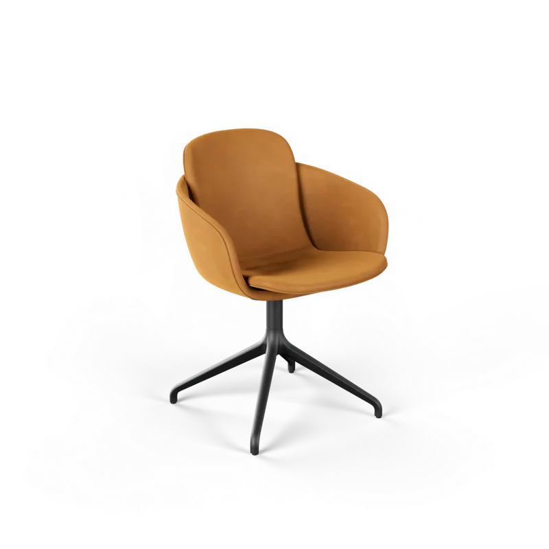 Chair no. One S2 Black Swivel de SACKit en Luna Sandstone, Without return swivel – photo du produit