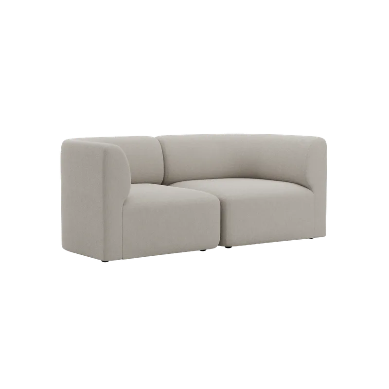 Fjord Sofa - 2 seater by SACKit in Sealife Ivory – product photo