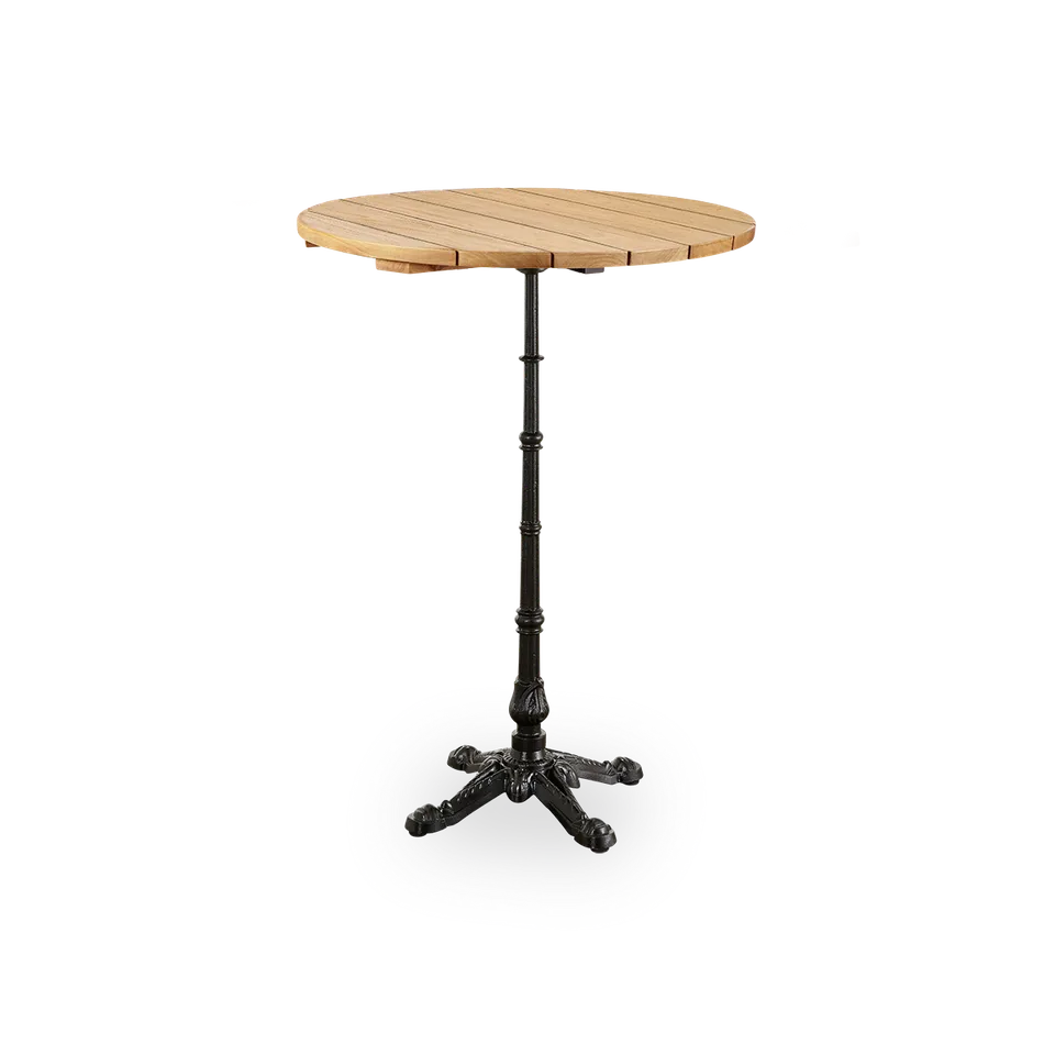 Lyon Bar Table | Teak Ø80 cm de Sika-Design en Cast Iron, Teak, Outdoor – photo du produit