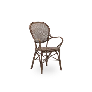 Rossini Dining Armchair von Sika-Design in Brown, Rattan, Ohne – Produktfoto 2 von 2