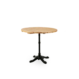 Lyon Café Table | Teak Ø80 cm by Sika-Design in Cast Iron, 3 legs, Teak, Outdoor – product photo 2 of 2