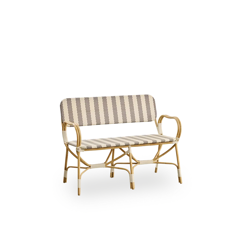 Bistro Exterior Bench de Sika-Design en Natural, Aluminium & ArtFibre, Aucun – photo du produit 1 sur 2