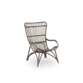 Monet Lounge Chair van Sika-Design in Taupe, Rattan, Geen, Geen – productfoto 2 van 2